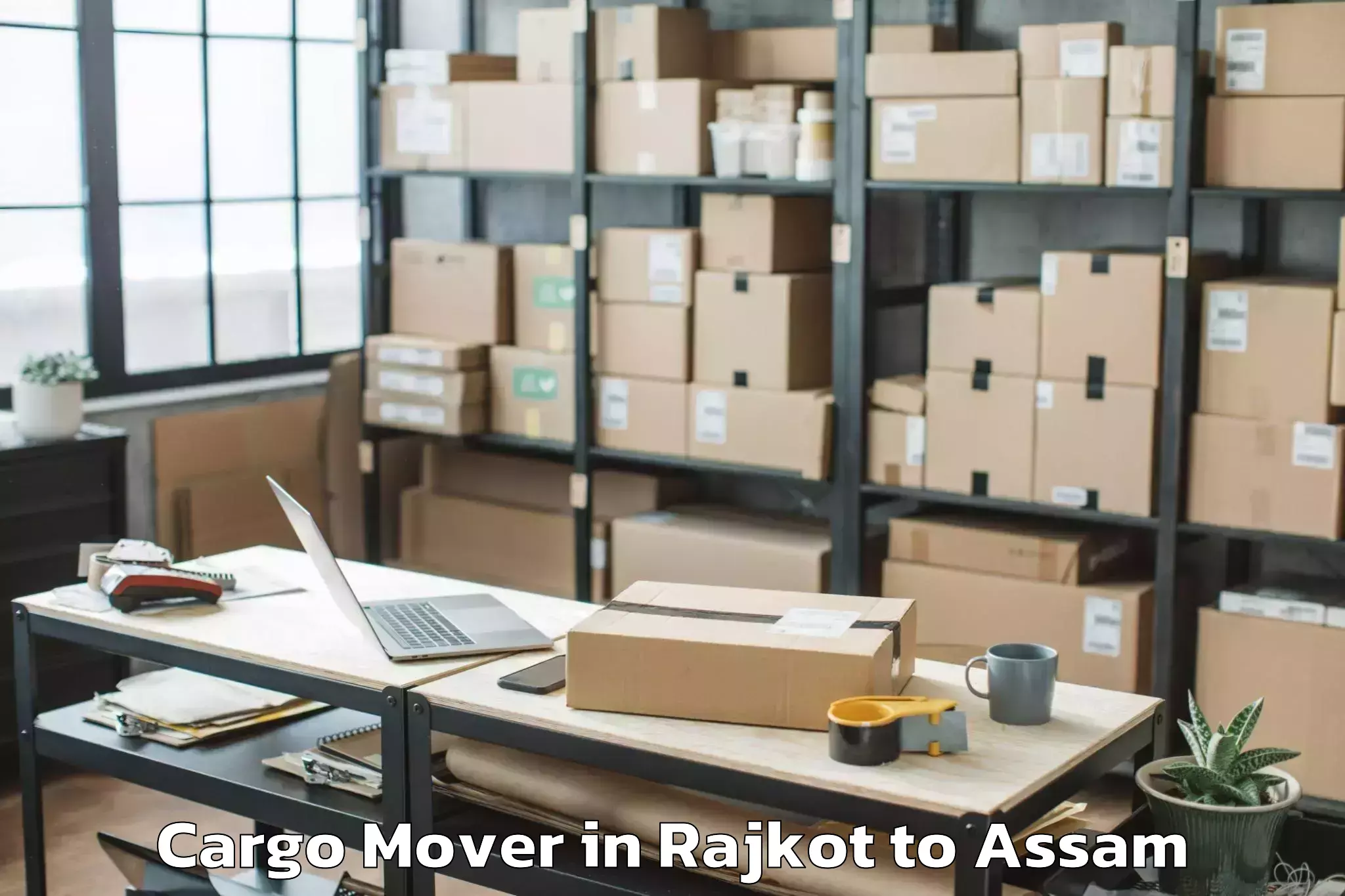 Hassle-Free Rajkot to Kaziranga University Jorhat Cargo Mover